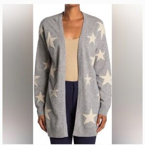 Philosophy Gray and Cream Star Cardigan